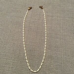 Eyeglass Chain Lanyard Holder Leash Beaded with Faux Pearls & Gold Beads